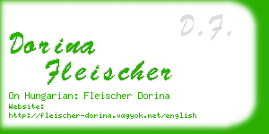 dorina fleischer business card